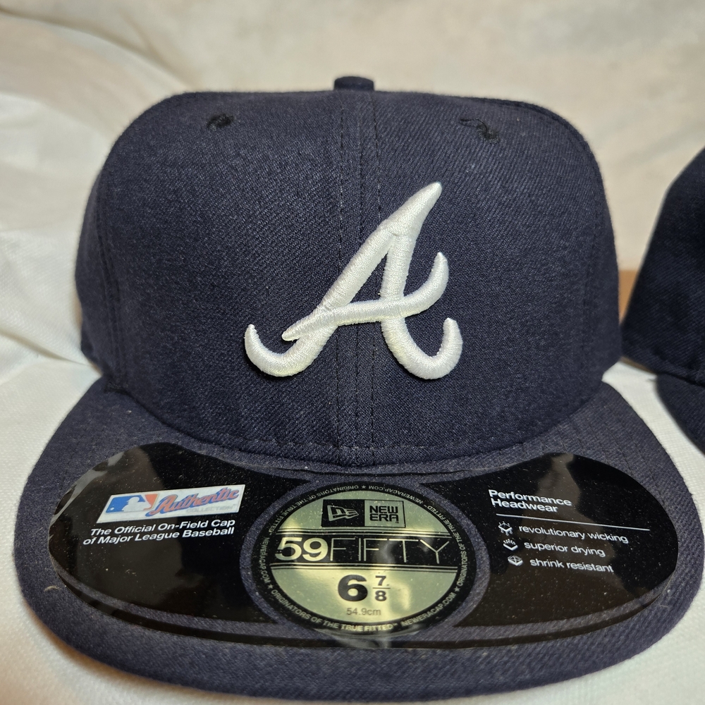 MLB New Era MLB On-Field 59Fifty Fitted Cap Atlanta Braves Navy 6-7/8  & 7-3/4